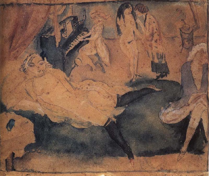 Jules Pascin Five woman in the callet